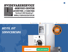 Tablet Screenshot of lf-hvidevareservice.dk